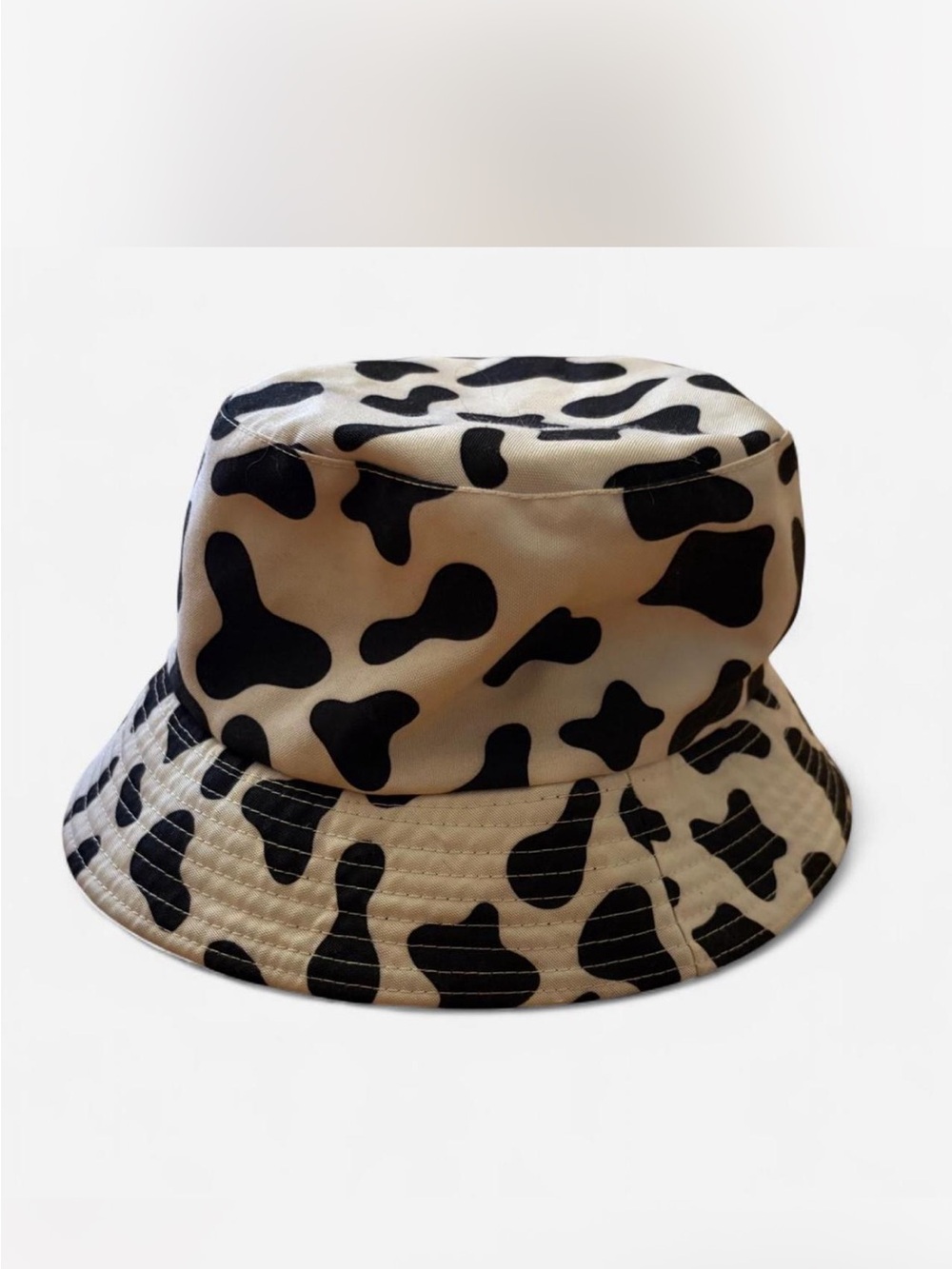 Black and White Cow Print Bucket Hat